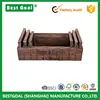 Rustic Style Nesting Wood Planter Display Boxes, Decorative Storage Crates, Set of 3, Brown