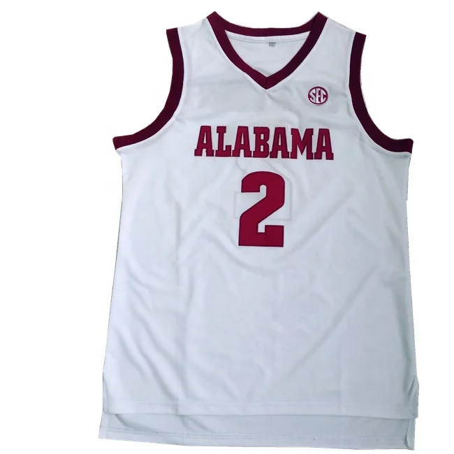 Crimson Tide Red White Mens Embroidery Stitched Basketball Jersey