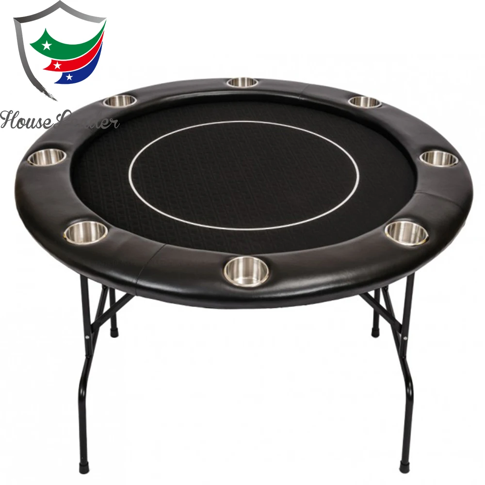 
48 inch Cheap Custom Round Folding Poker Table with Black Speed Table Cloth 