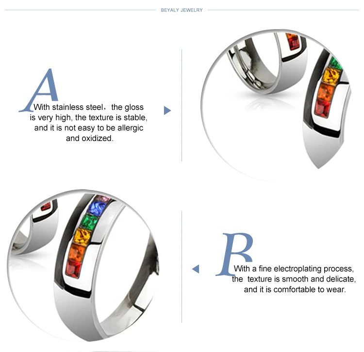 product-BEYALY-Custom Design Couple Colorful Lgbt Pulsera Ring Stainless Steel-img