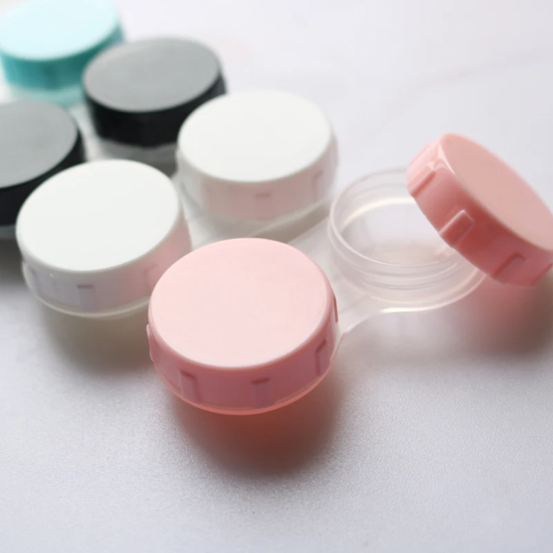 
Freshgo Pure Color Blue Pink White Black Contact Case Lens Case 