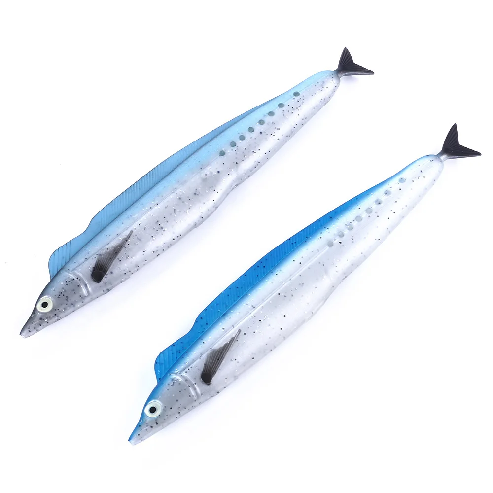 

32cm hollow mackerel big fishing lures soft plastic fish skin fishing tackle tuna and marlin lure, 2colors as pictures