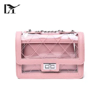 pink clear crossbody