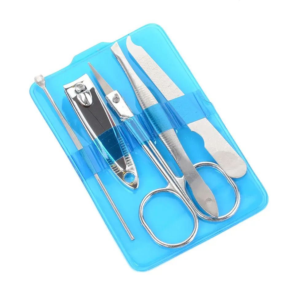 

Free shipping Daily Use Nail Care Professional Manicure Set Nail Clippers Scissors Cleaning Tool Kit Set 5pcs/set