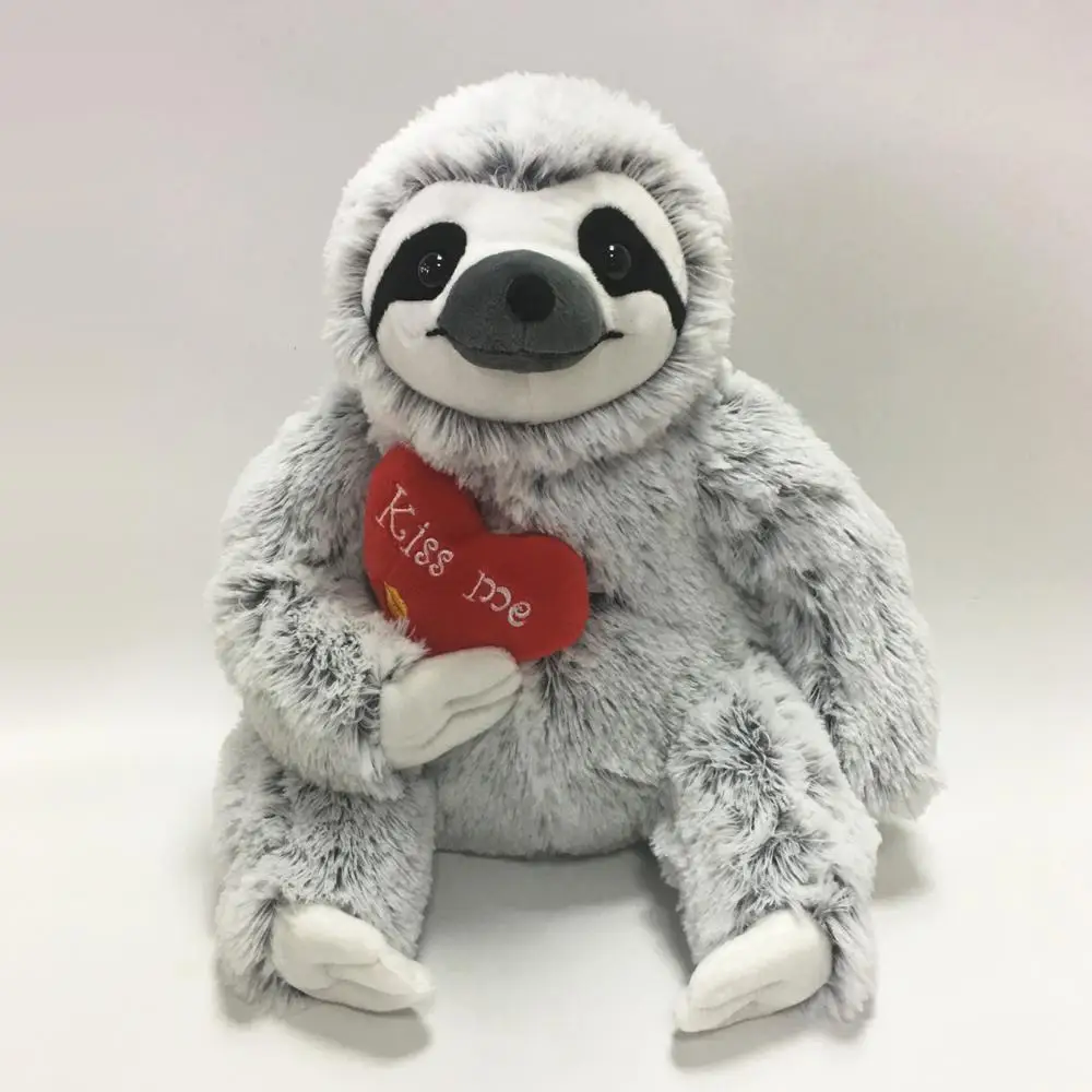 sloth valentine plush