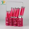 18/0 Healthy Transparent PS Handle Cutlery Set Flatware Set with S/S Stand