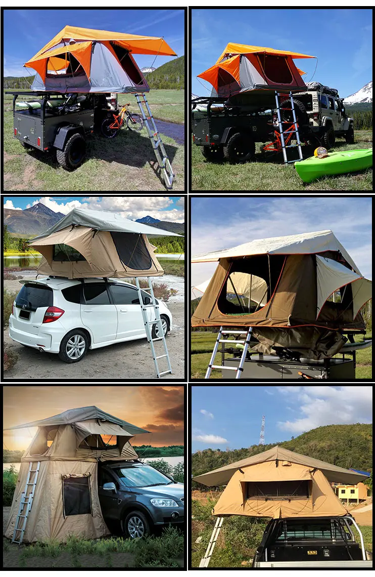 4 Season Customized Rooftop Storage Canvas Hard Shell Rooftop Tent For