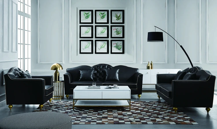 Modern simple design wooden sofa , Apartment furniture set, Elegant living room furniture sets