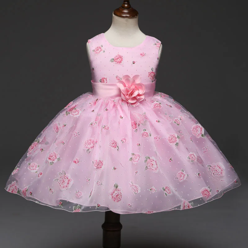 

2018 wholesale children clothes personality kids girl party dress, Pink