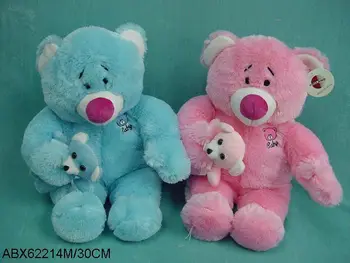 blue and pink teddy bears