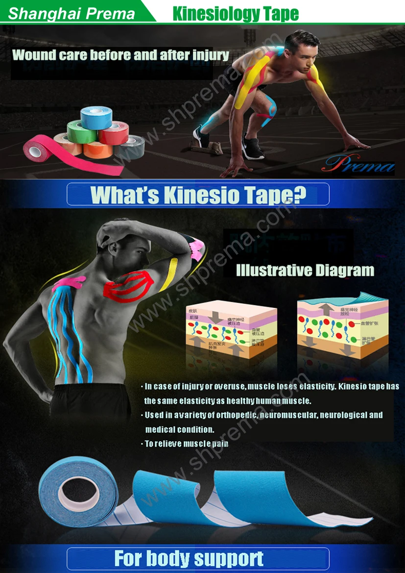 Factory Best Selling K Tape Logfirst Aid Kinesiology Tape Fashion Best