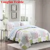 Wholesale Light Blue Cute Fairy 100% Cotton Quilted Water-washing Patchwork Quilt Bedding Set