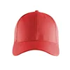 Factory supply custom logo running red hat visor 6 panel girl baseball cap blank