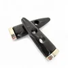 Good Quality Plastic Black Color Large Bullet Shape Two Holes Horn Button For Coat