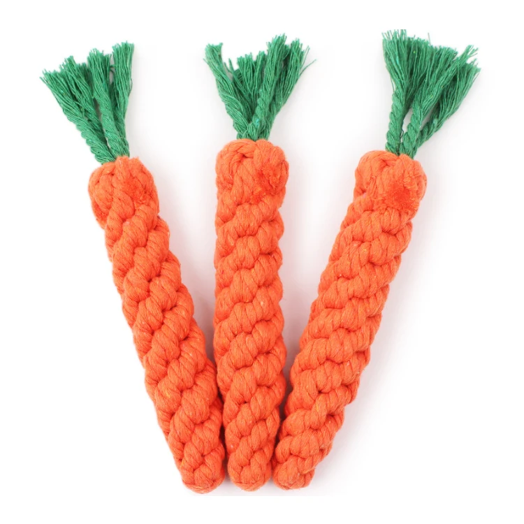 
Wholesale rubber and cotton rope tug dog chew toy 