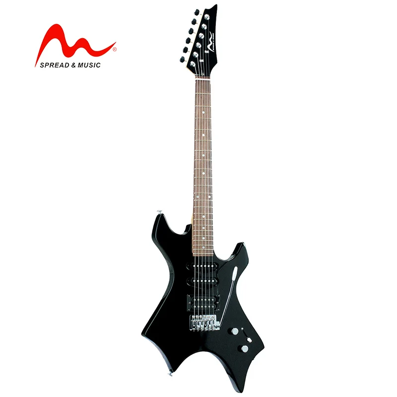 

special design customized electric guitar Spread Music electric guitar, Black