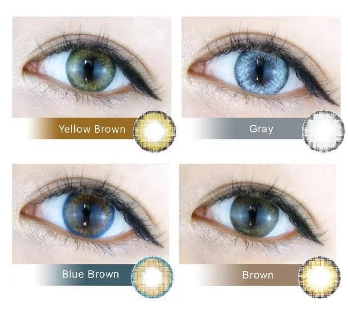 

Hot selling Luxury Indian Khaki color contact lens pro series camel colored contact lenses, 5 colors