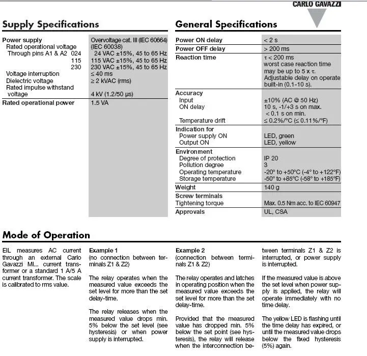 Metering Relay Current And Voltage Controls 1-phase Ac Over Current