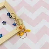 Handmade diy hot selling creative present for friends simple yellow ribbon dream catcher key ring keychain