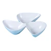 tableware ,soap dish,satellite dish,Simple custom white divided 3 sections ceramic Party Plate