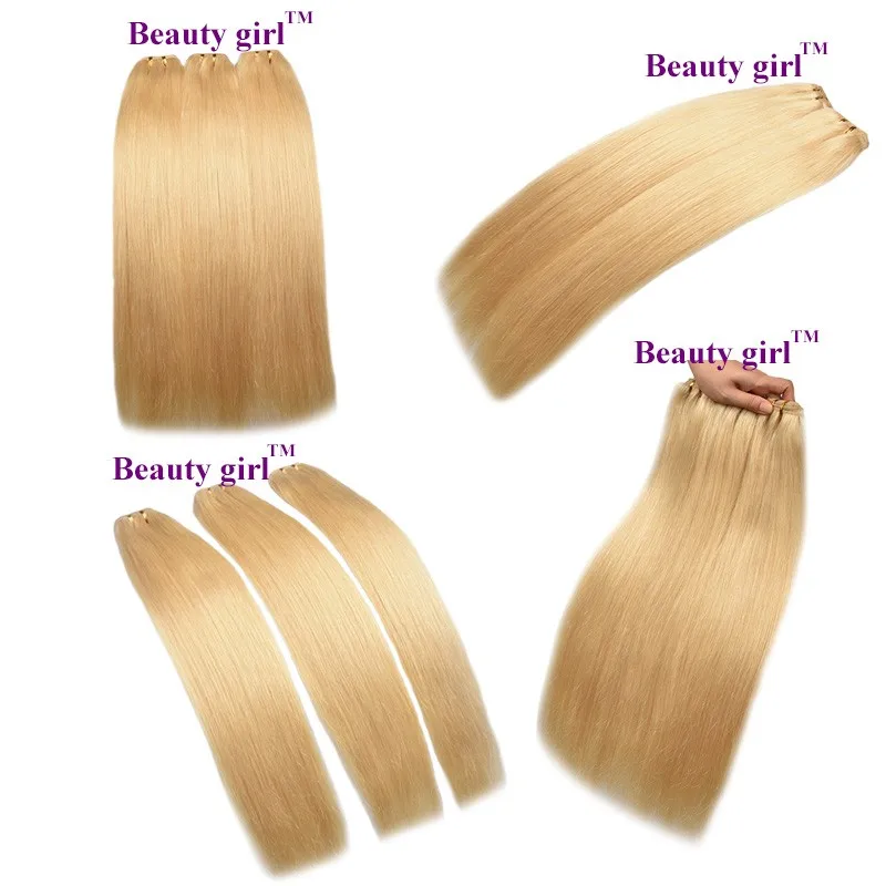 New Blonde Hair Bundles Micro Thin Weft Hair Extension Wholesale