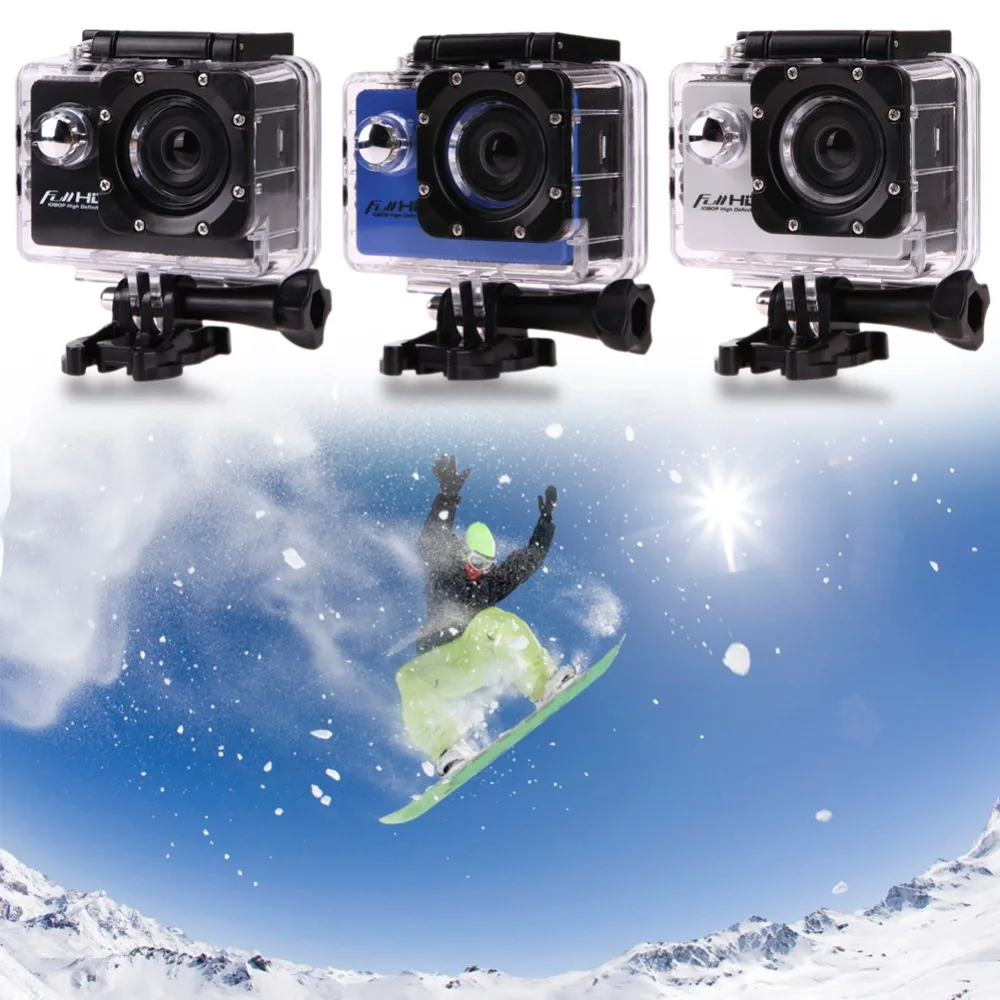 

Waterproof Full HD Sport Cmaera 1080P/60FPS 16M Action Camera Mini Camorder Bike Video Sports Camera w/ Housing Case Accessories
