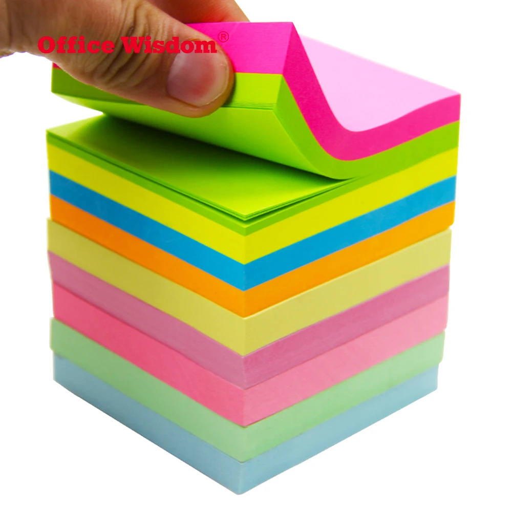 
Amazon Hot sale sticky note pad 3x3 inches 10 colors Sticky Notes custom logo print sticky note 