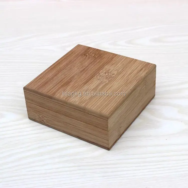 
Custom Storage Gift Square Packaging Bamboo Wooden Box With Lids 
