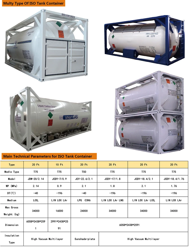 hengan liquid co2 gas tank price co2 iso container