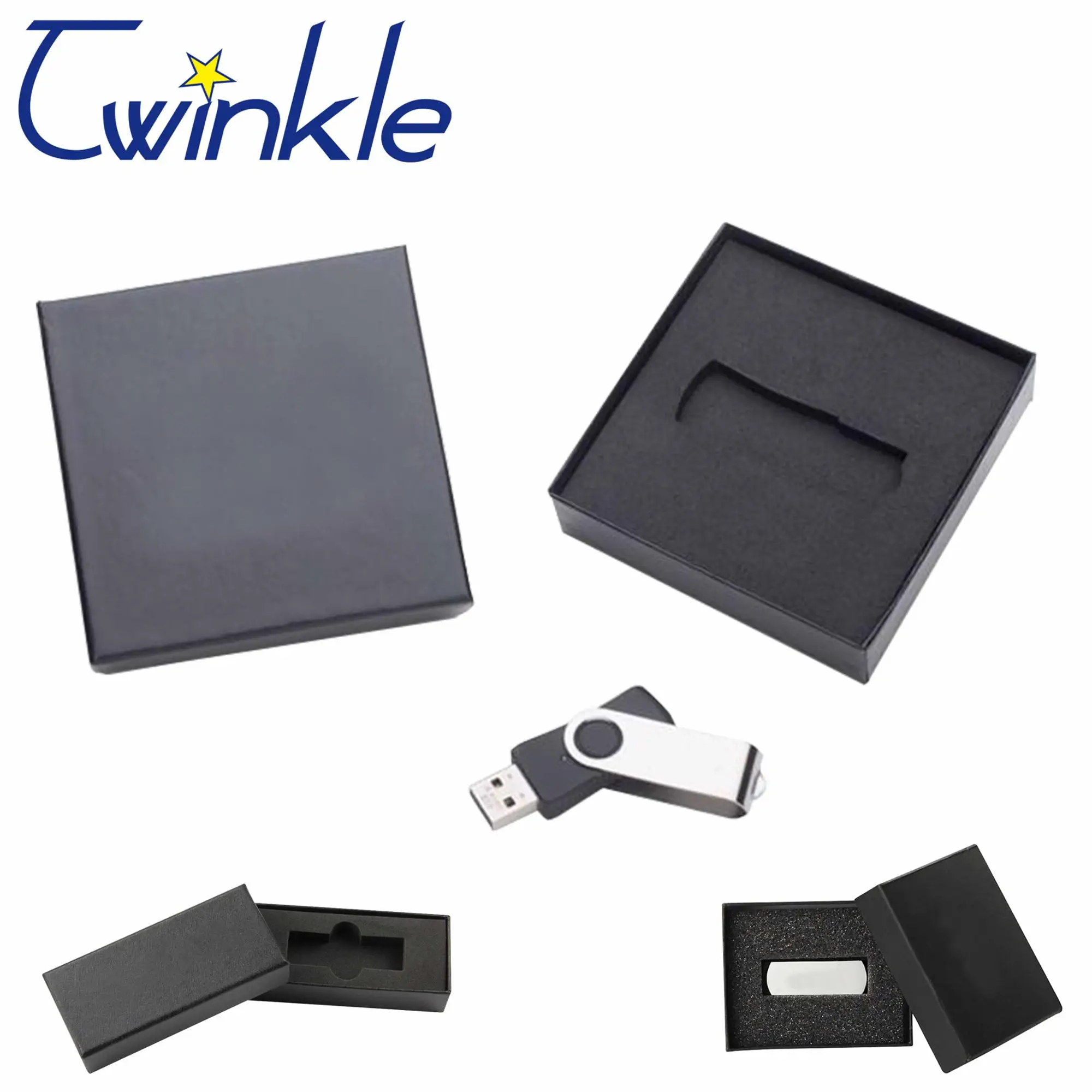 High End Usb Flash Drive Packaging Box With Cut Out Eva/ Foam Inset