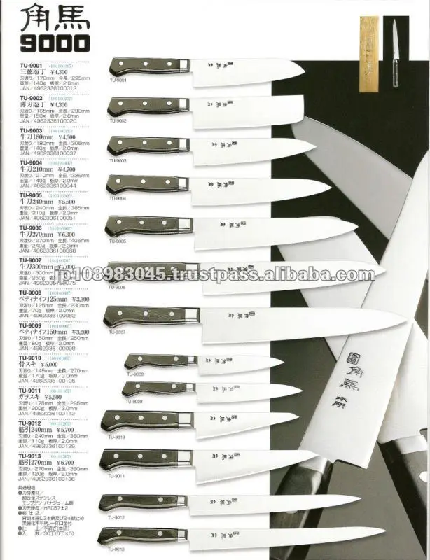 all kitchen knives