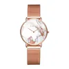 Wrist Watches Women Luxury White Leather/Mesh Custom Design OEM Watch Manufacturer China Customized Marble Watches