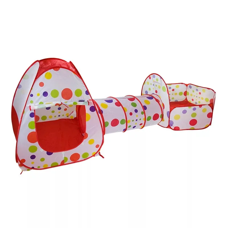 play tent with tunnel and balls