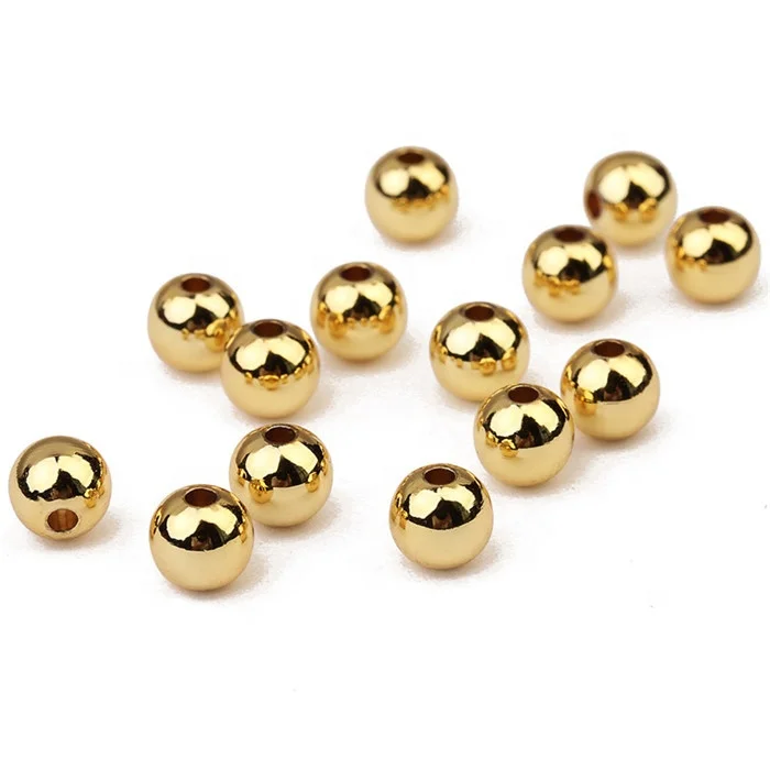 
DIY jewellery accessories 3mm/4mm/6mm/8mm/10mm gold plated stainless steel loose spacer beads for jewelry bracelet making 