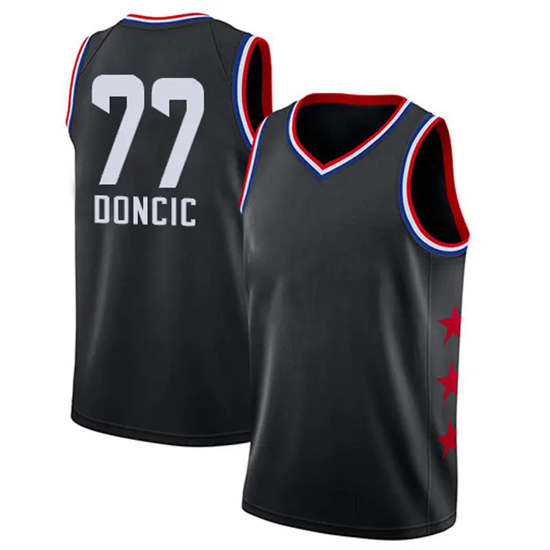 

#77 Doncic Stitched logo and number high quality jersey 2019 mens top basketball jersey