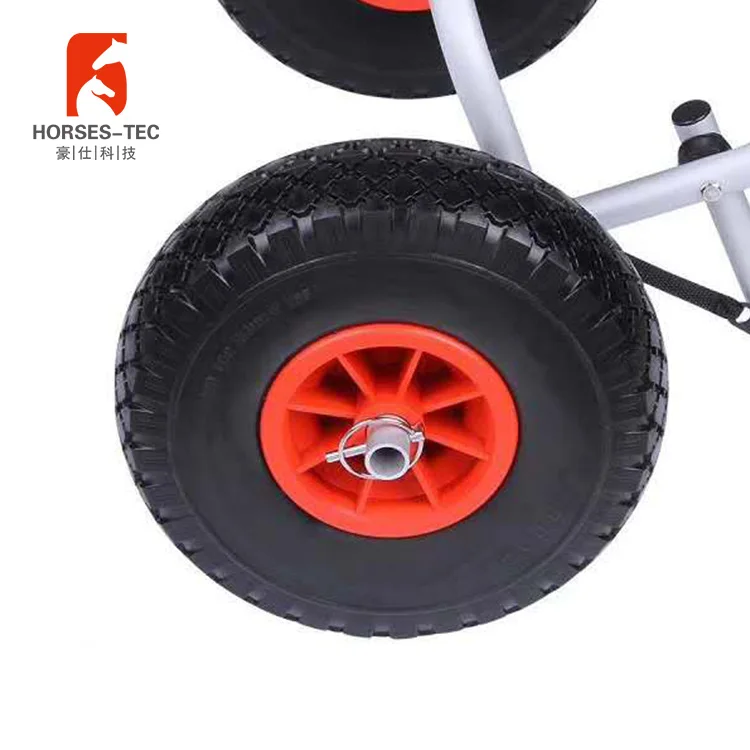 Two balloon wheels folding aluminum kayak trailer canoe cart