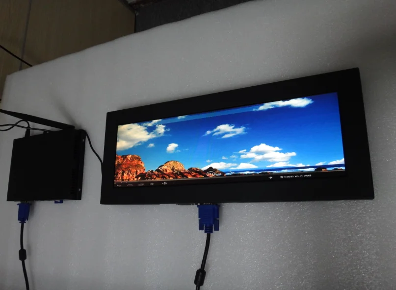 
14.9inch stretched bar LCD display monitor DC 12V 1000nits 