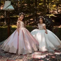 

2019 New arrival High Quality Girl Wedding Flower dress Long Evening Party Ball Gown Christening costume For Catwalk show