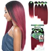 Factory wholesale yaki synthetic hair weave weft kinky straight synthetic hair extension braid weft