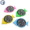 FISH SHAPE soft pvc cup coaster with custom package and logo in good quality,led cup coaster
