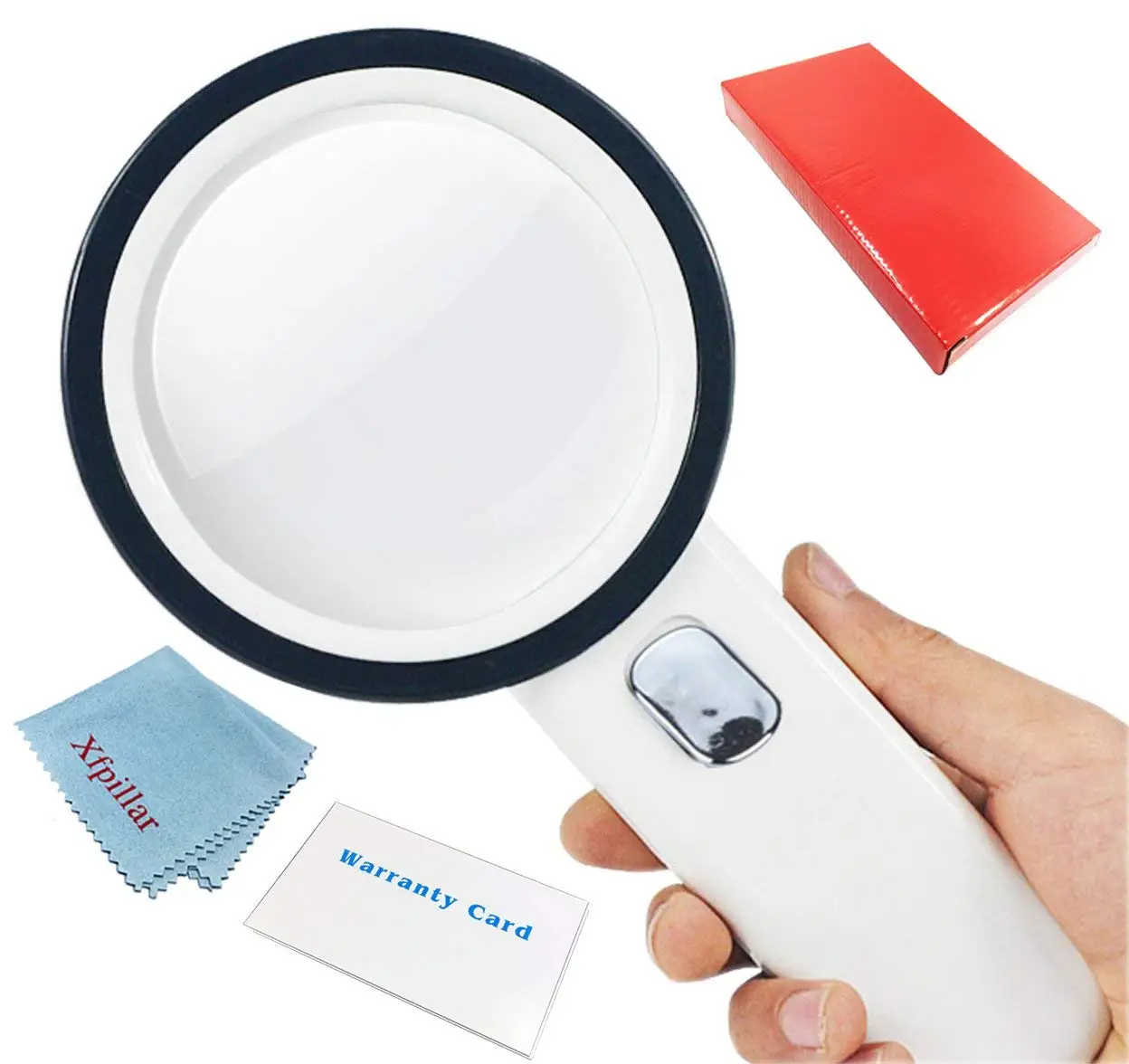 Buy Low Vision Aids Lighted LED Magnifying Glass Set 2.5x, 5x, 16x