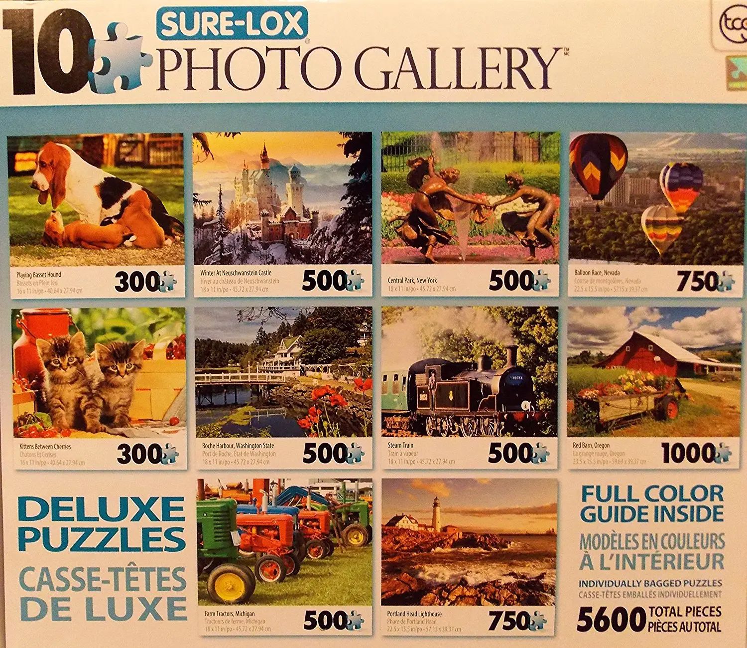 Buy Sure Lox Collection Of 10 Deluxe Puzzles Of An Amazing Photo Art Gallery 5600 Jigsaw Puzzle Pieces By Various Artists Aqua Box In Cheap Price On Alibaba Com