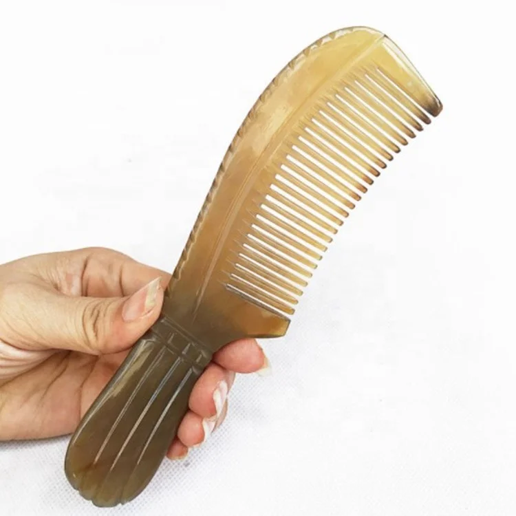 

Custom Handmade Creative Gifts Natural OX Horn Hair Straightening Comb, Natural color