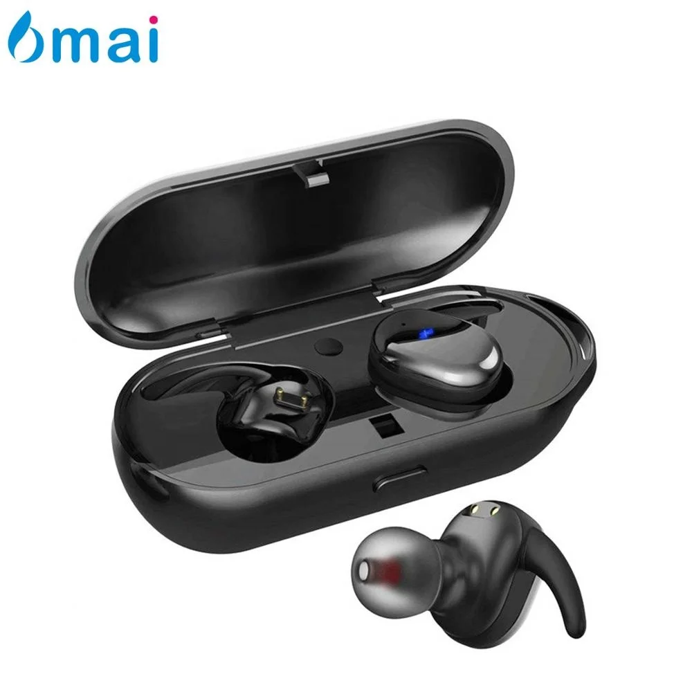 

6mai Bluetooth 5.0 Touch Control TWS Earbuds Bluetooth Wireless Earphone With Charging Case, Black