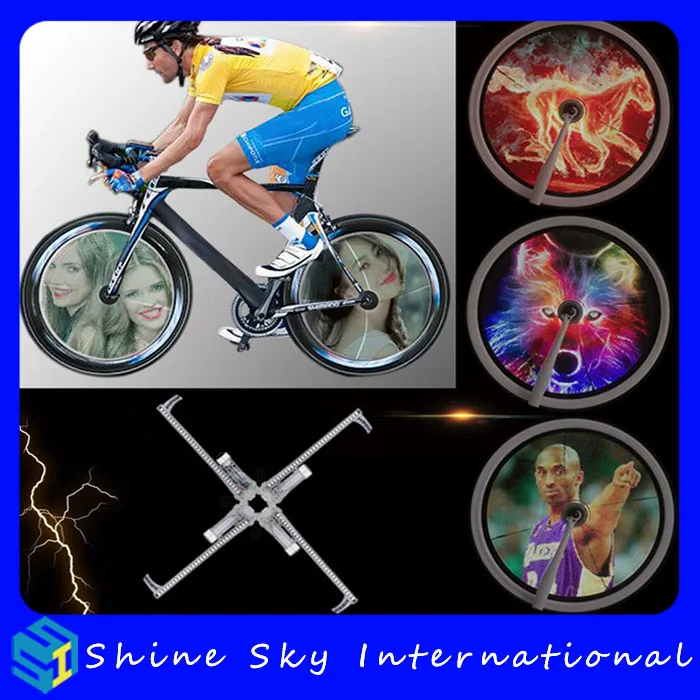 FREE SHIPPING Factory New Design Bike Spoke Light With DIY HD Images Videos Bike Wheel Light Much Fun For Night Riding