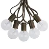UL approved brown wire c7 g40 25ft Christmas string light set