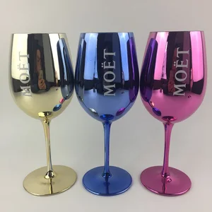 Electroplating rose gold wine glass for barware