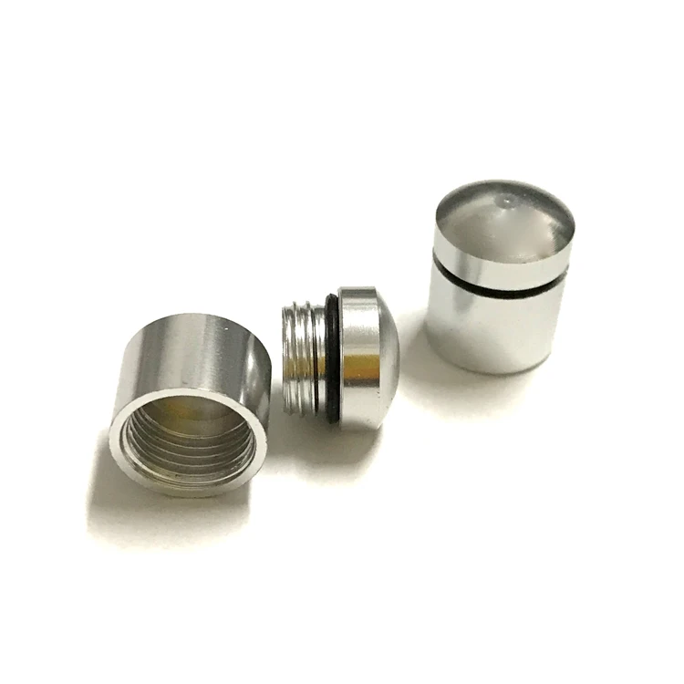 

12*15mm In stock Promotional micro bison tube cache container aluminum magnetic nano geocaching container