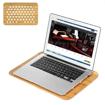 Lap Desk Laptop Tray Stand Mit Cooling Pad Bambus Schiefertafel