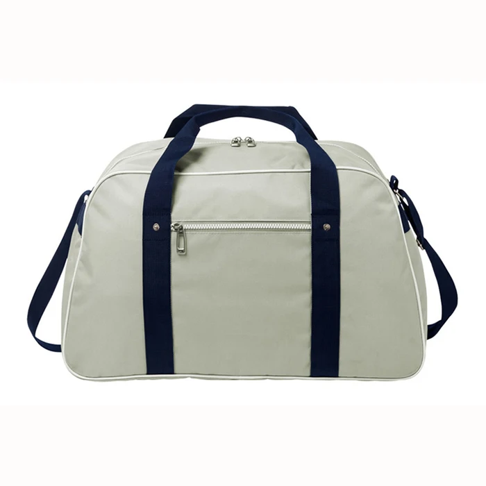 white canvas duffle bag